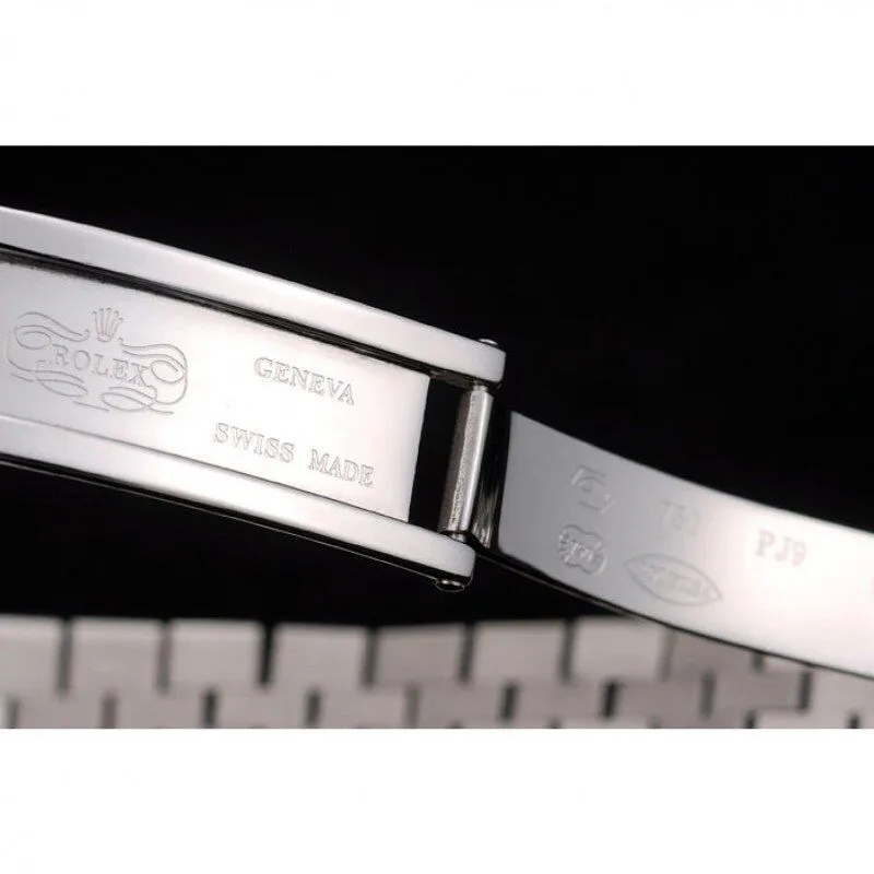 DateJust Stainless Steel Ribbed Bezel Flower Silver Dial 41983