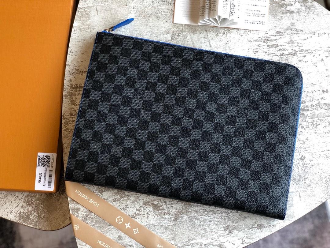 Louis Vuitton N64032 Men Pochette Jour PM Damier Graphite Nvprod and Epi leather