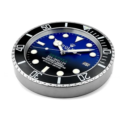 deepsea seriesblack blue wall clock