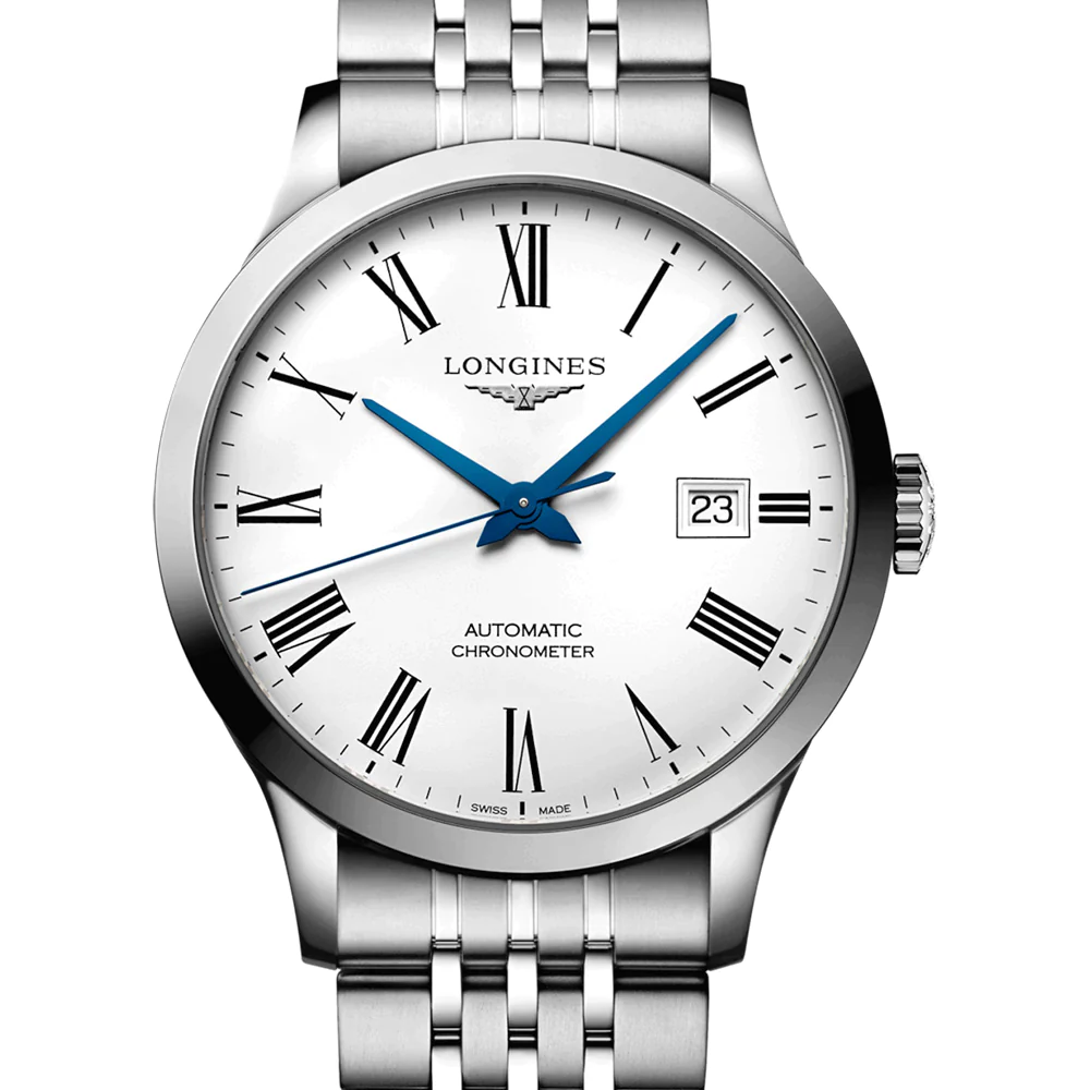 Record 40MM Automatic White Dial Stainless Steel Watch L28214116