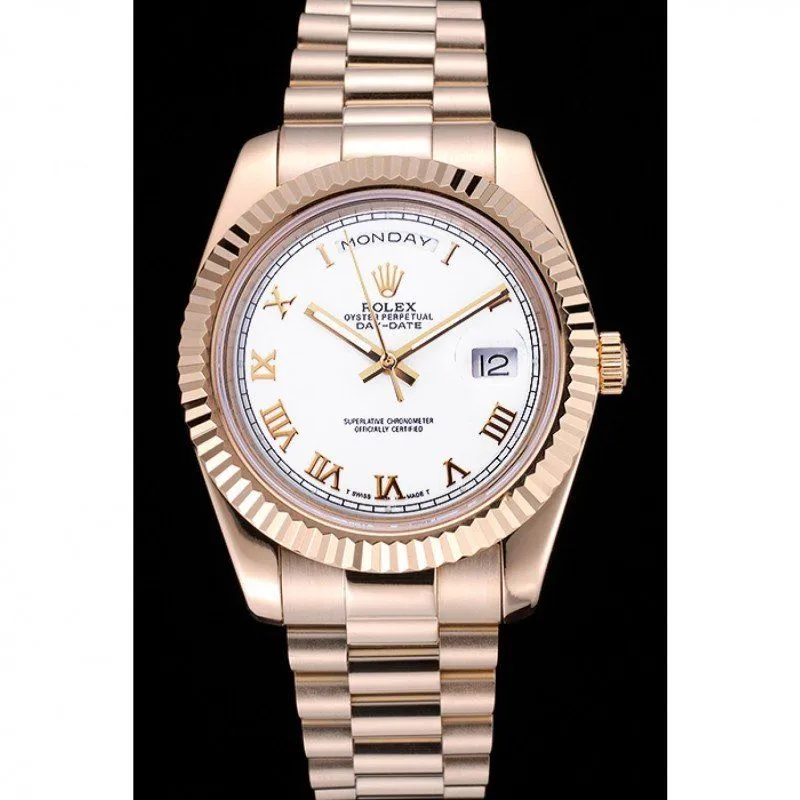 Day-Date White Dial Gold Bracelet 622546