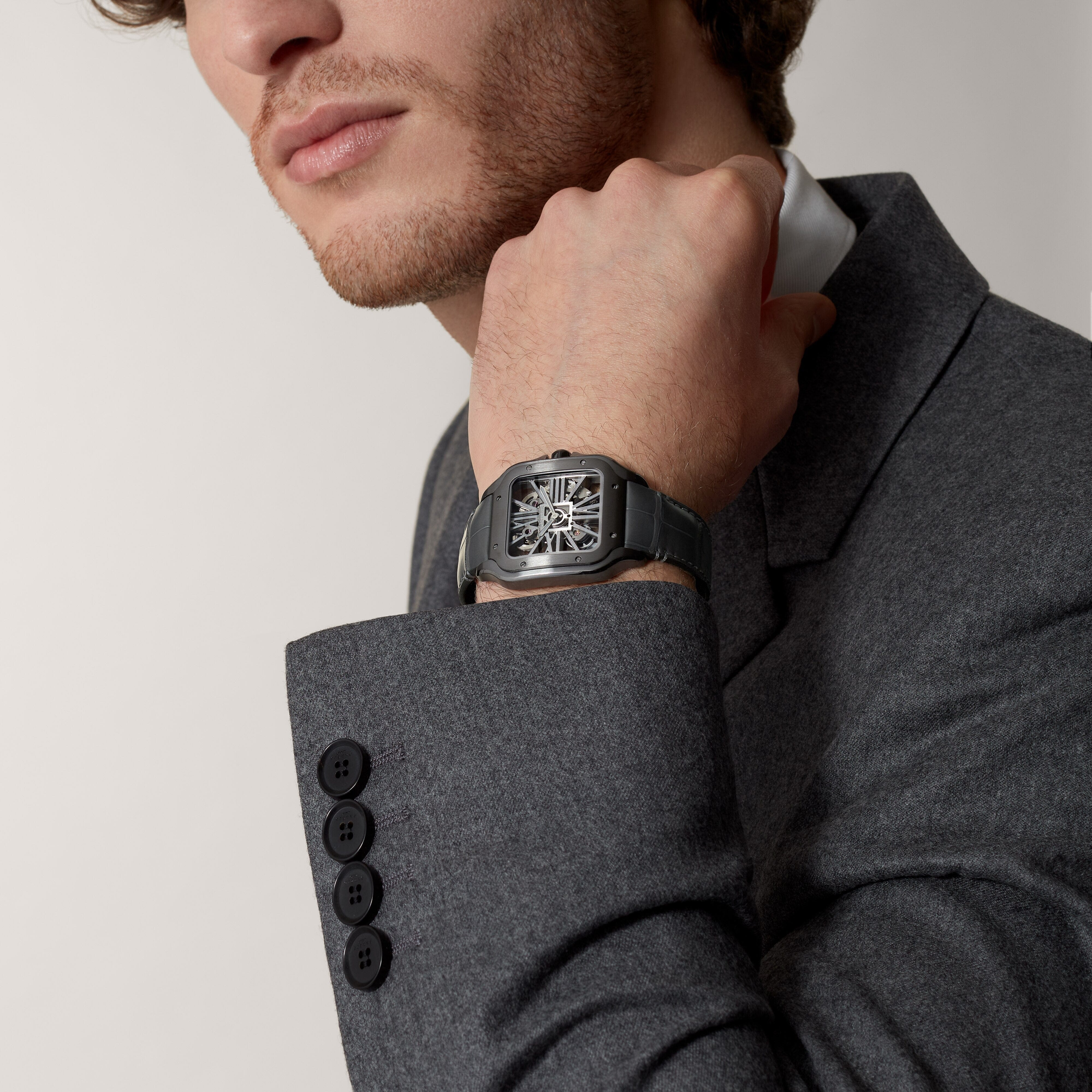 Santos de skeleton watch CRWHSA0009(Box NOT Included)