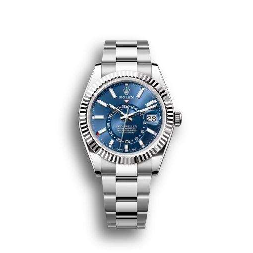 Sky-Dweller: Oystersteel and white gold, bright blue dial, Oyster bracelet, m336934-0005