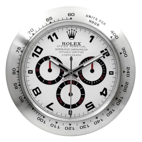 daytona seriessilver wall clock