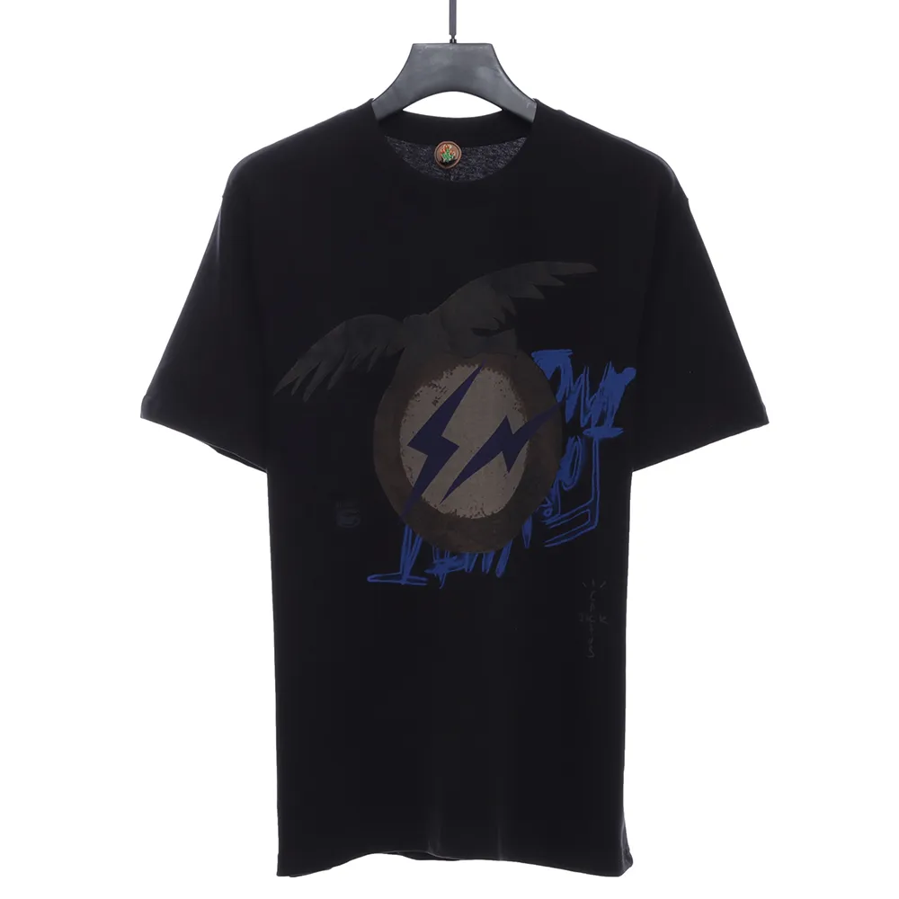 Co-branded Lightning Eagle Print T-shirt