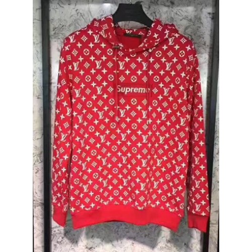 Louis Vuitton Cotton Supreme Hoodie Red