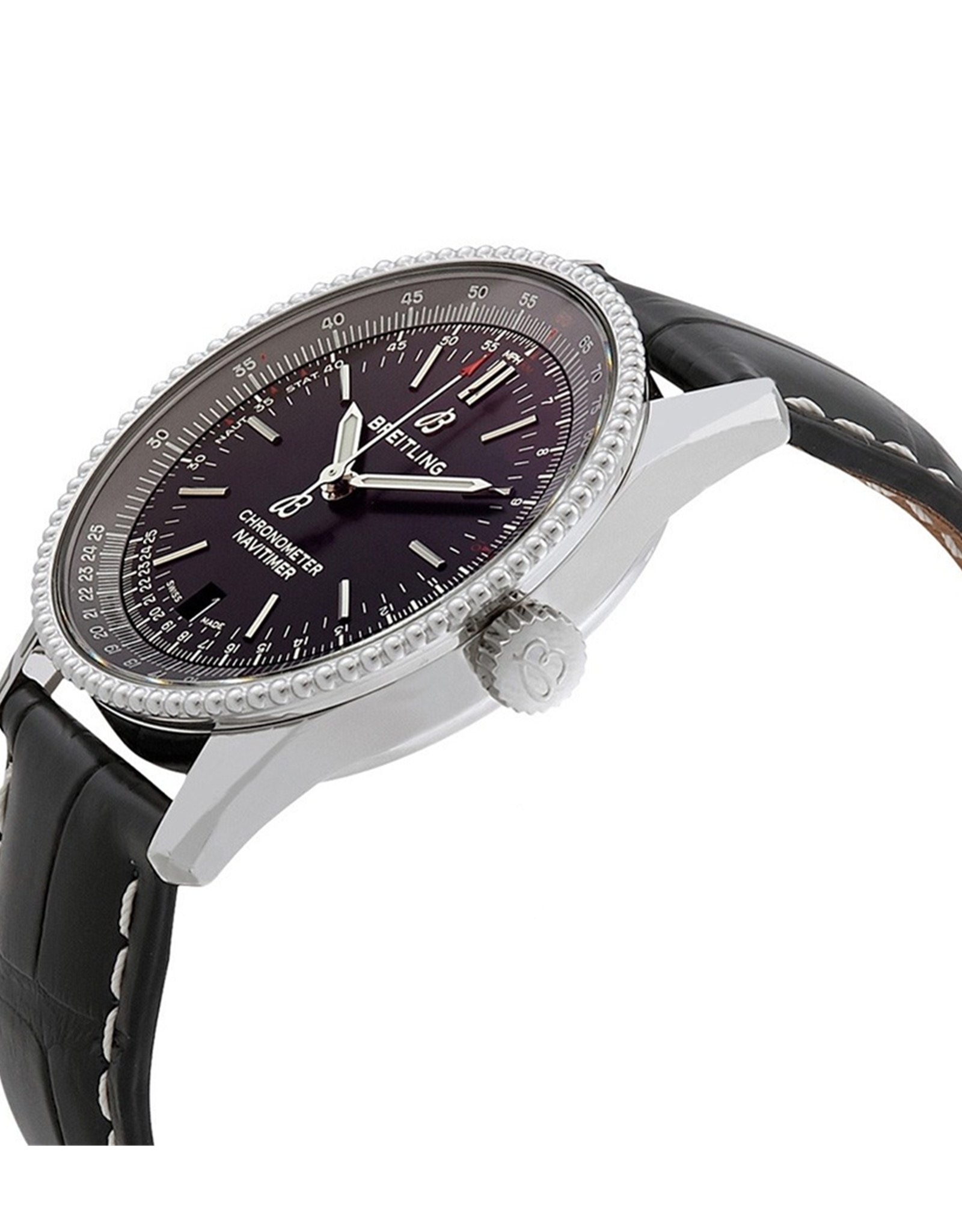 Navitimer Black Dial Alligator Leather Strap A17325241B1P1