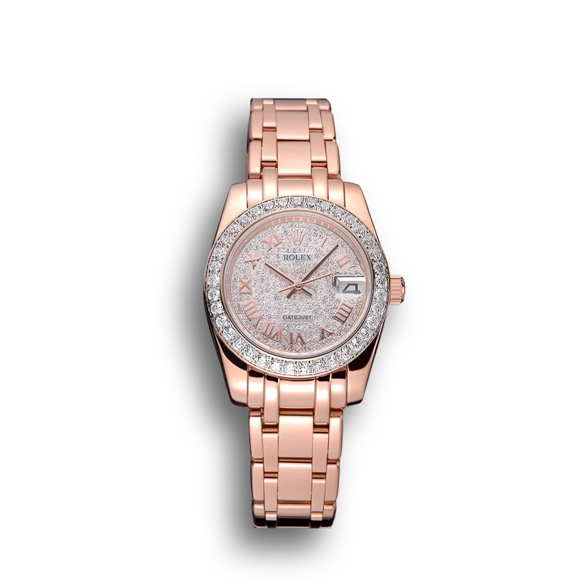 Datejust Diamond Dial And Bezel Pink Gold Case And Bracelet 622836