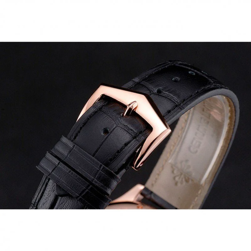 Calatrava Black Dial 38 mm, Rose Gold Plated