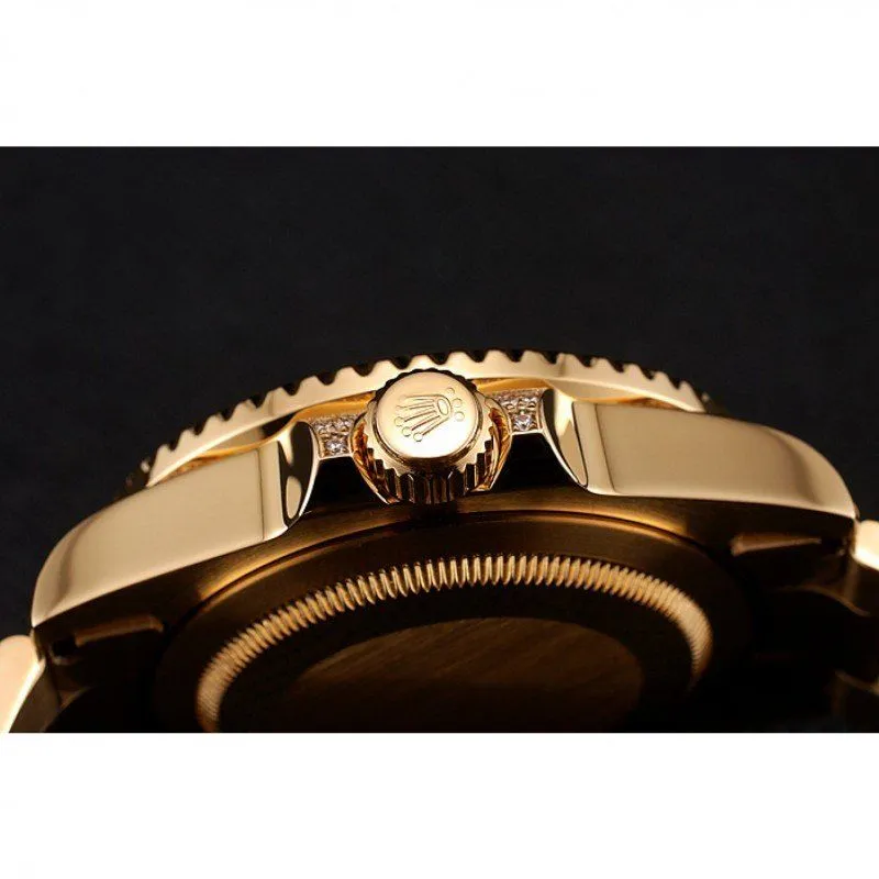 Swiss GMT Master II Green Dial Stone Set Bezel Gold Case And Bracelet 1453748