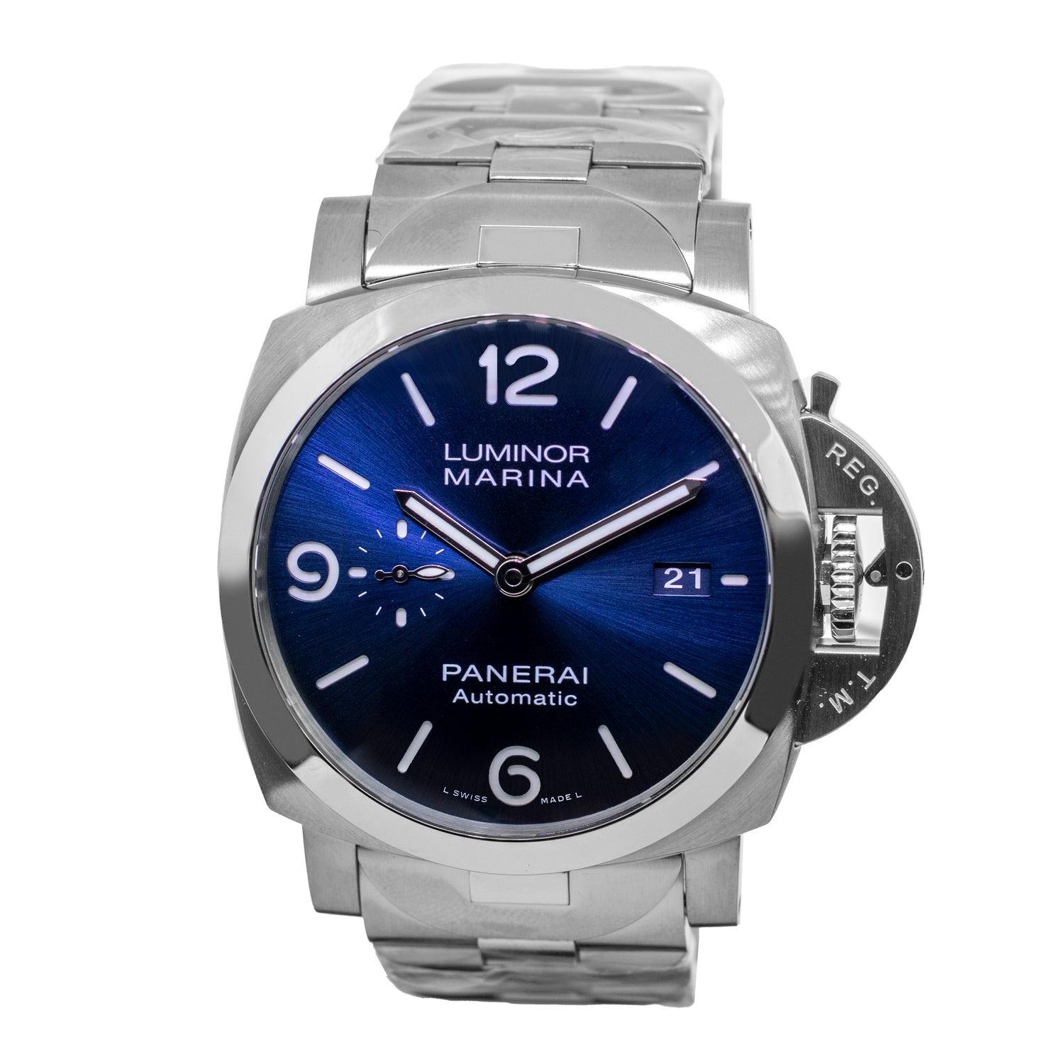 Luminor Marina Specchio Steel Blue Arabic 44mm PAM01316