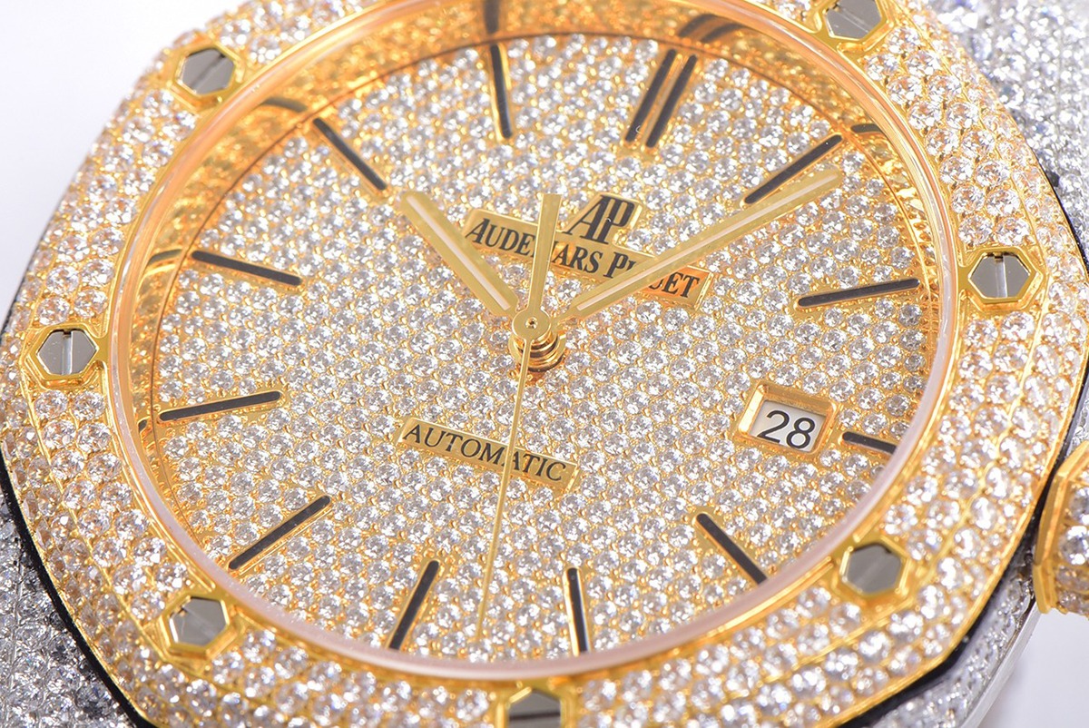 Royal Oak Selfwinding 41 mm, Yellow Gold/Silver/Gem Set Ref. 15400SR.OO.1220SR.01