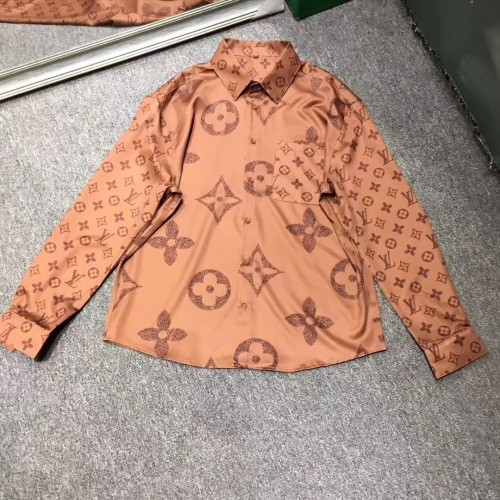louis vuitton monogram shirt brown