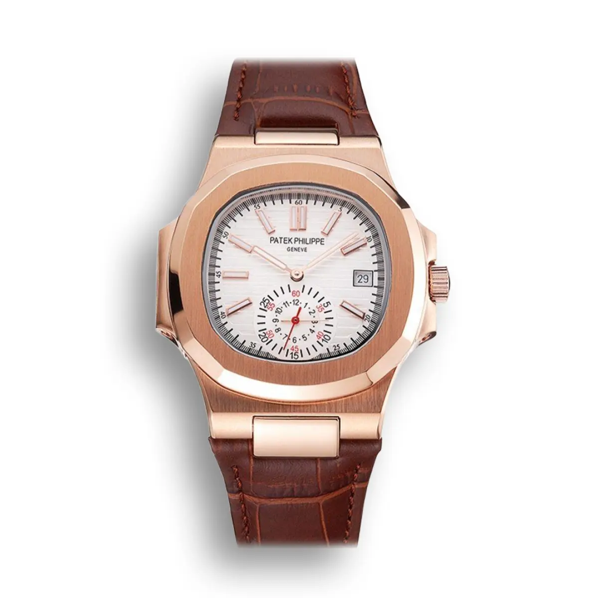 Nautilus 5980R-015 Dial White 40 mm, Rose Gold