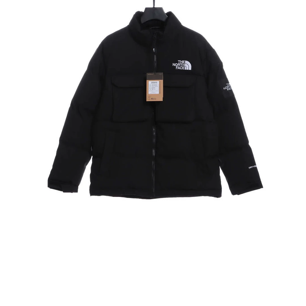 Splicing Contrasting Color Workwear Down Jacket