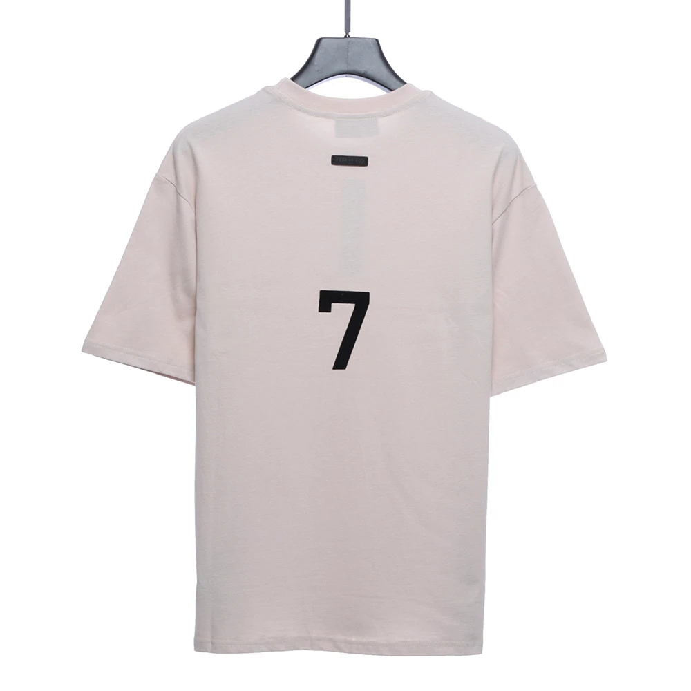 Mainline flocked word 7 T-shirt(Black/Blue/Beige/Red)