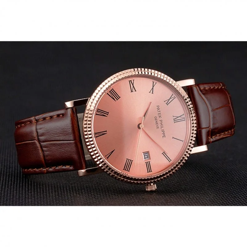 Calatrava Roman Dial Rose Gold 40 mm, Rose Gold Plated
