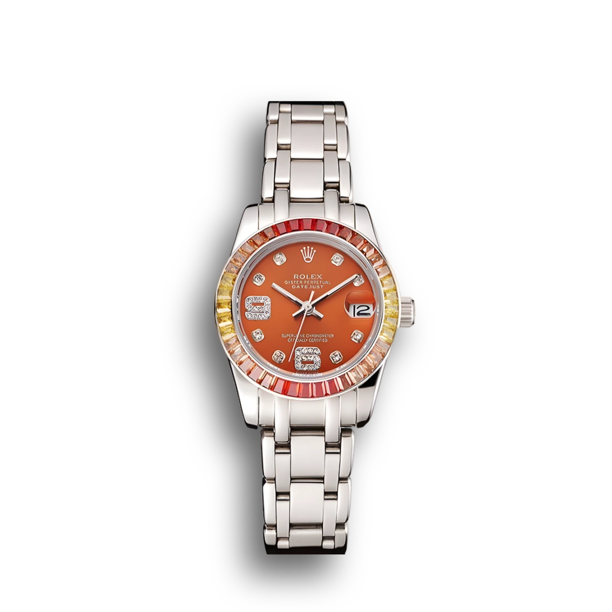 Datejust Pearlmaster 39 Cognac Dial Stainless Steel Case And Bracelet