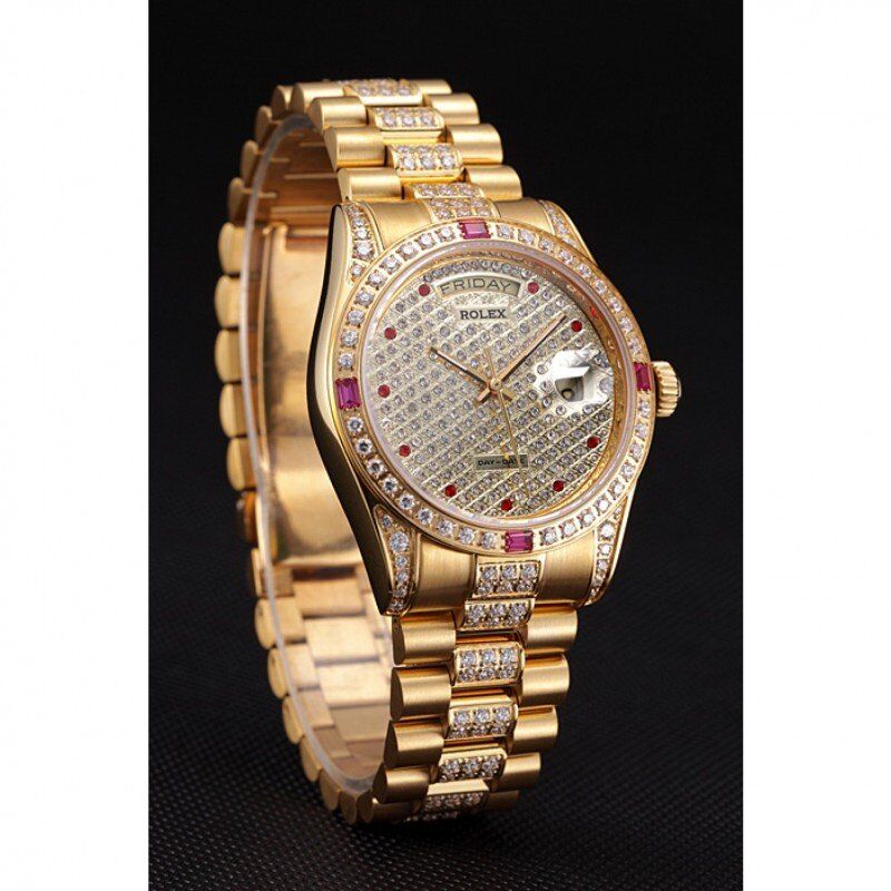 Swiss Day-Date Diamonds Yellow Gold-SRL184 621614