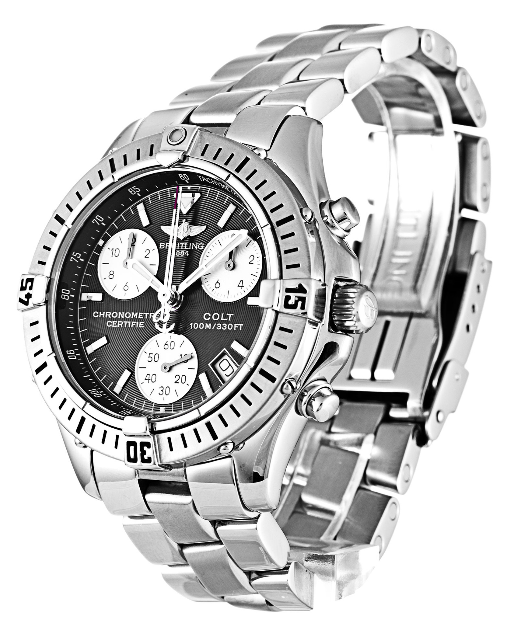 Colt Quartz Black Dial Stick Markers A73350