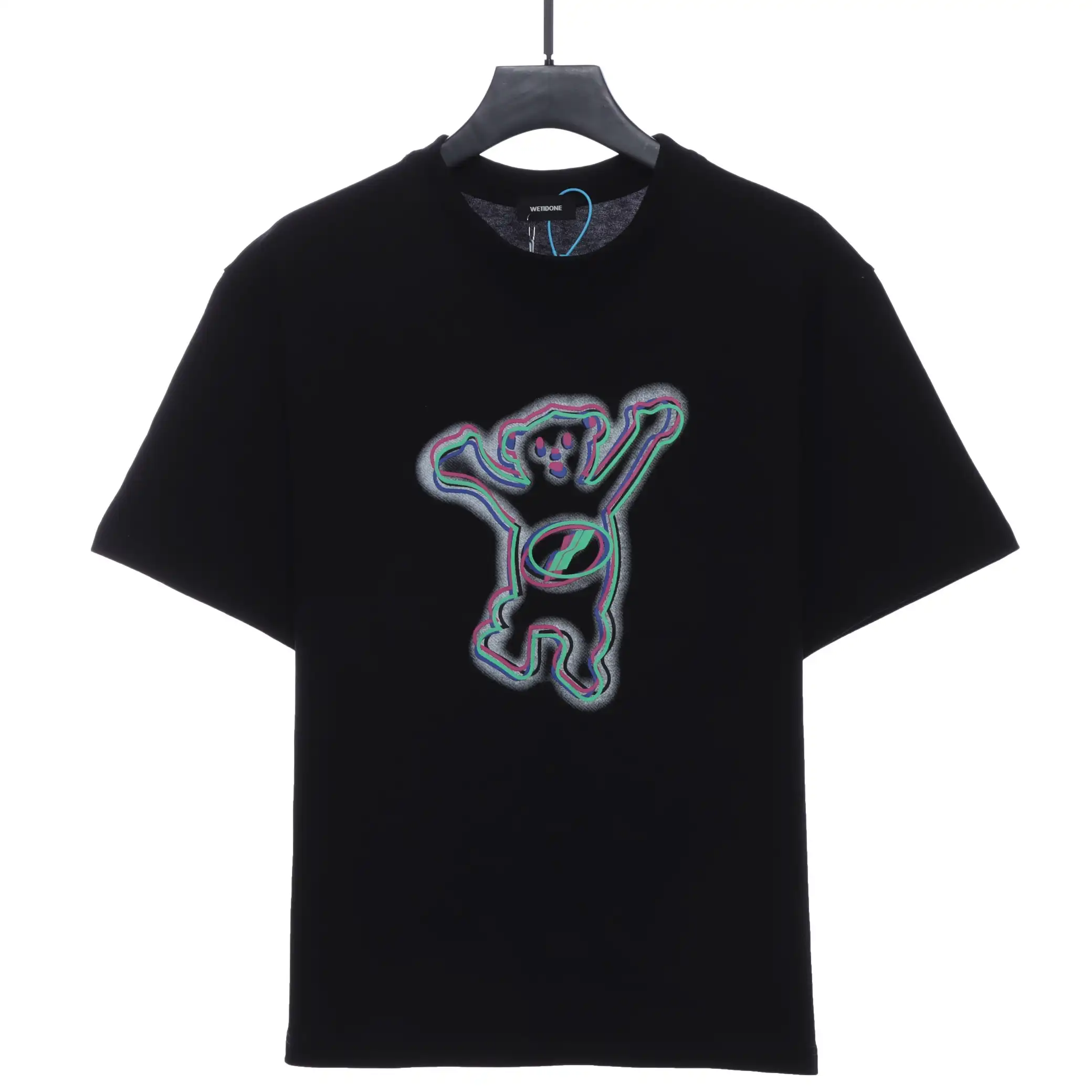 Rainbow Phantom Bear Print T-Shirt