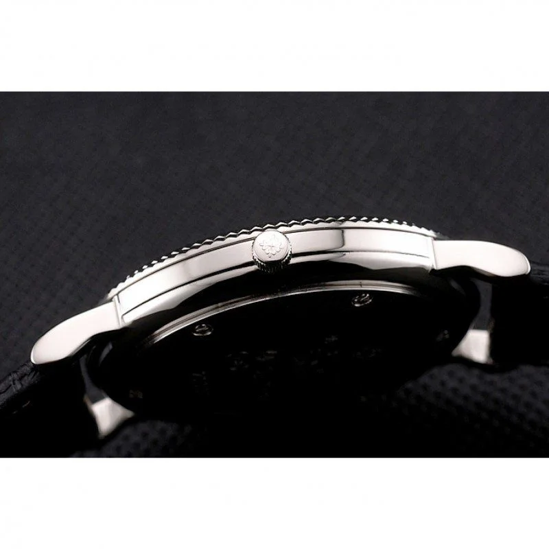 Calatrava Black Dial Diamond 40 mm, Stainless Steel