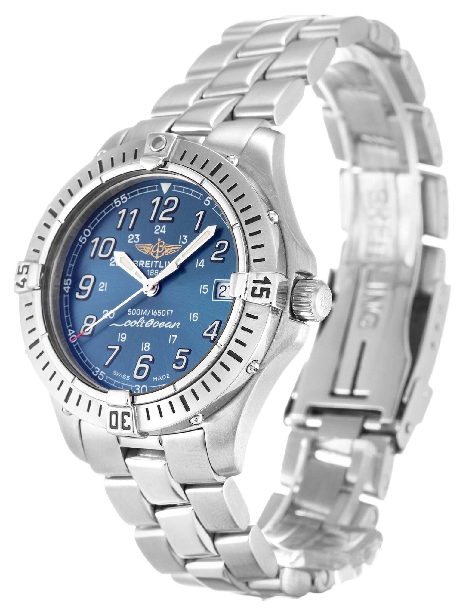 Colt Quartz Blue Dial Number Markers A64350