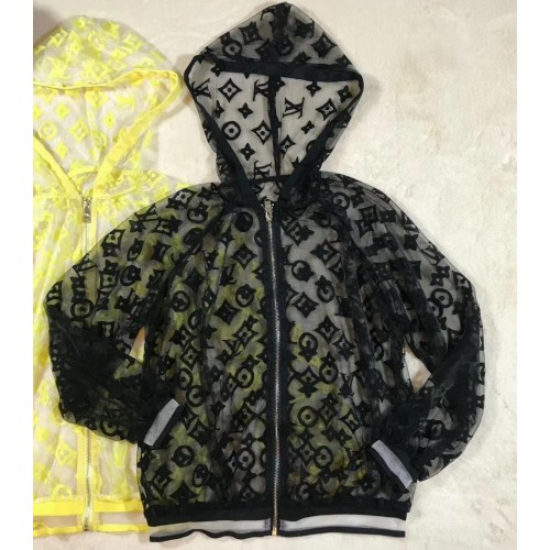 Louis Vuitton Tulle Monogram Hooded Jacket Black