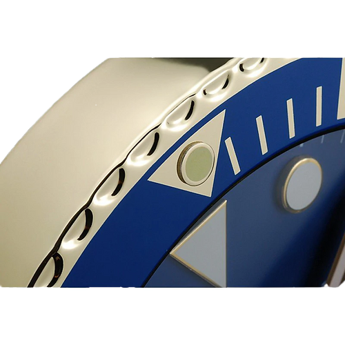 submariner seriesblue gold wall clock