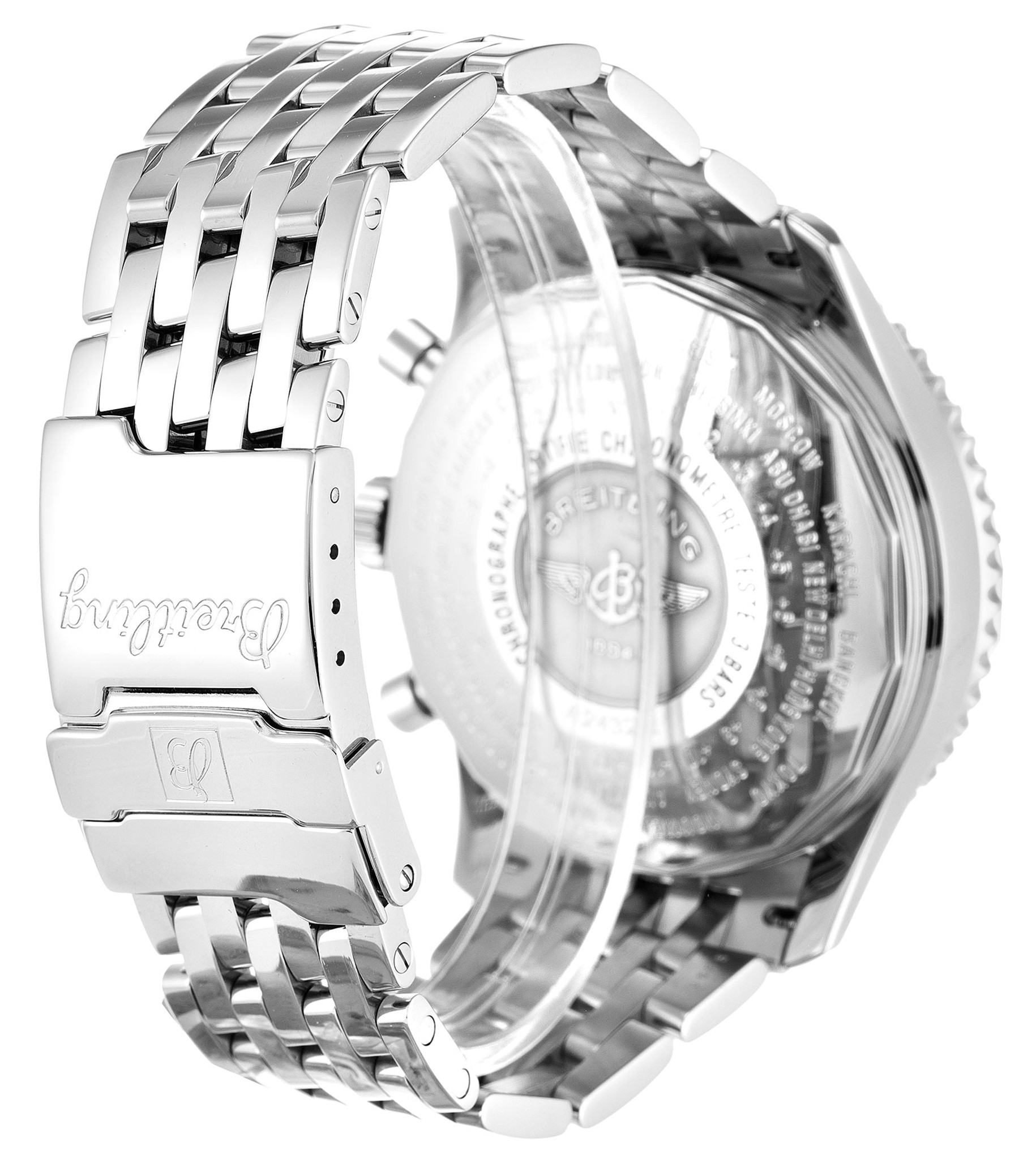 Navitimer World Black Dial Stick Markers A24322