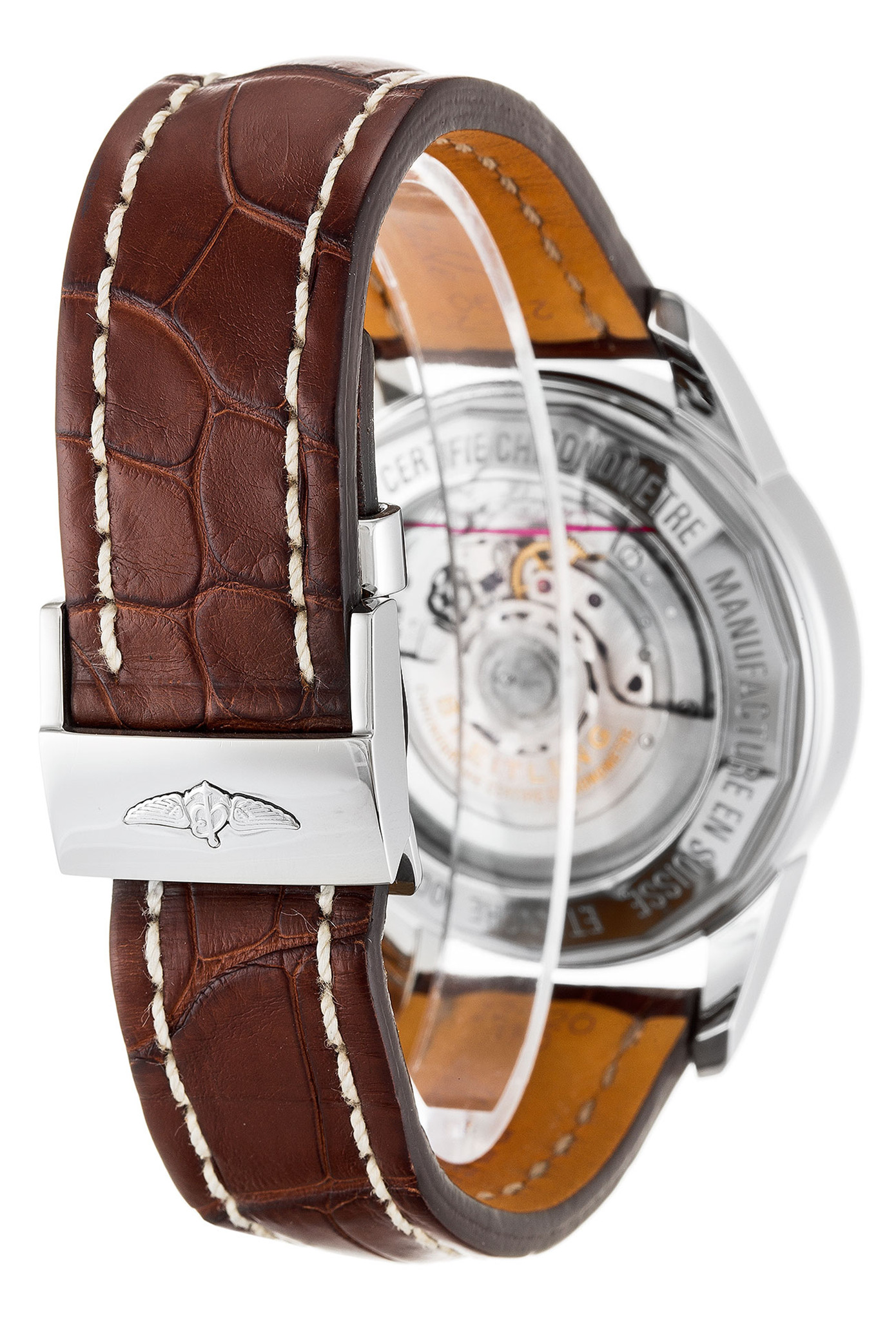 Transocean Chronograph Black Dial Stick Markers AB0152