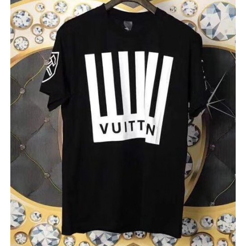 Louis Vuitton Striped Logo T-shirt Black