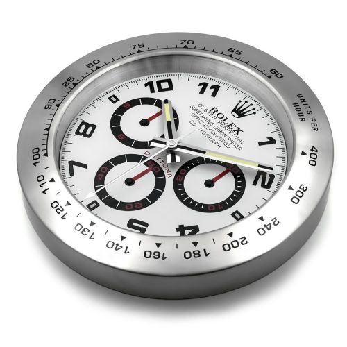 daytona seriessilver wall clock
