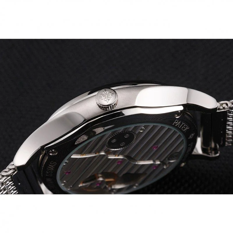 Calatrava Small Seconds Dial Black 40 mm, Stainless Steel