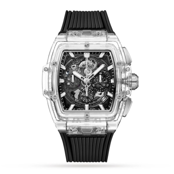 Spirit Of Big Bang Men Automatic Skeleton Rubber Watch 642.JX.0170.RX