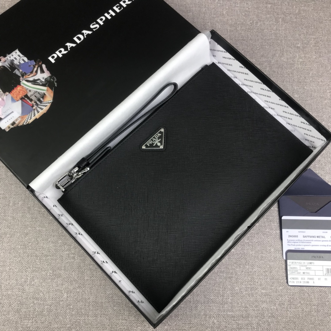 Prada 2NG05V-4 Men Clutches Bag Black
