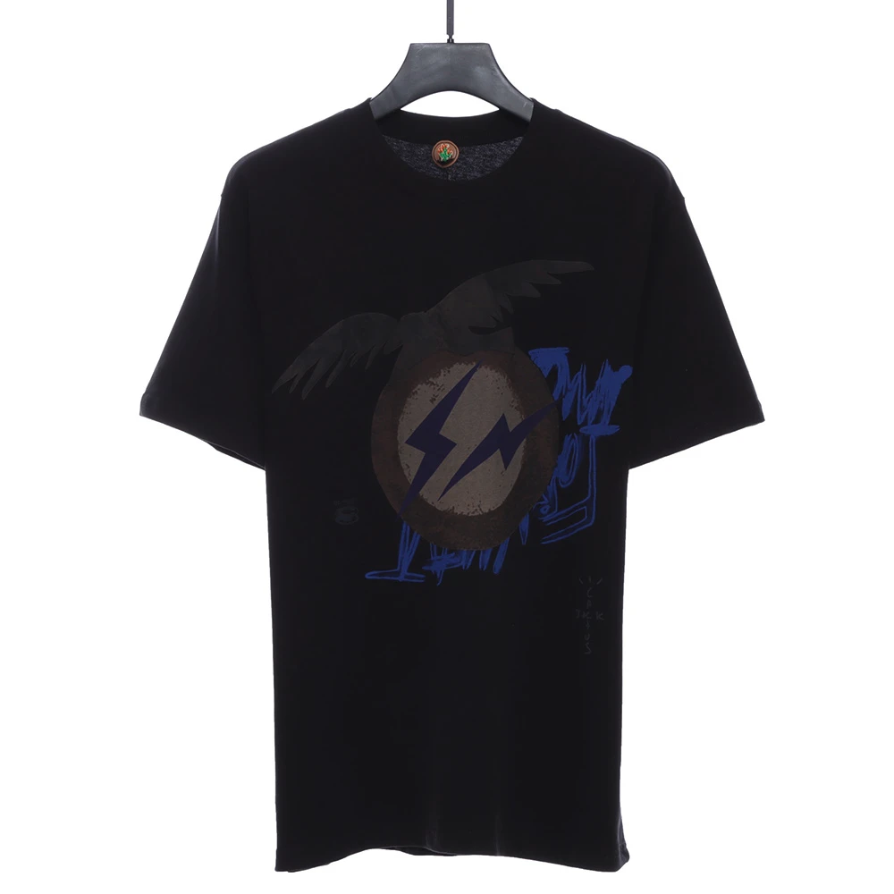 Joint Lightning Eagle Print T-Shirt
