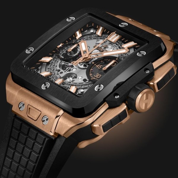 Square Bang Men Automatic Skeleton Rubber Watch 821.OM.0180.RX