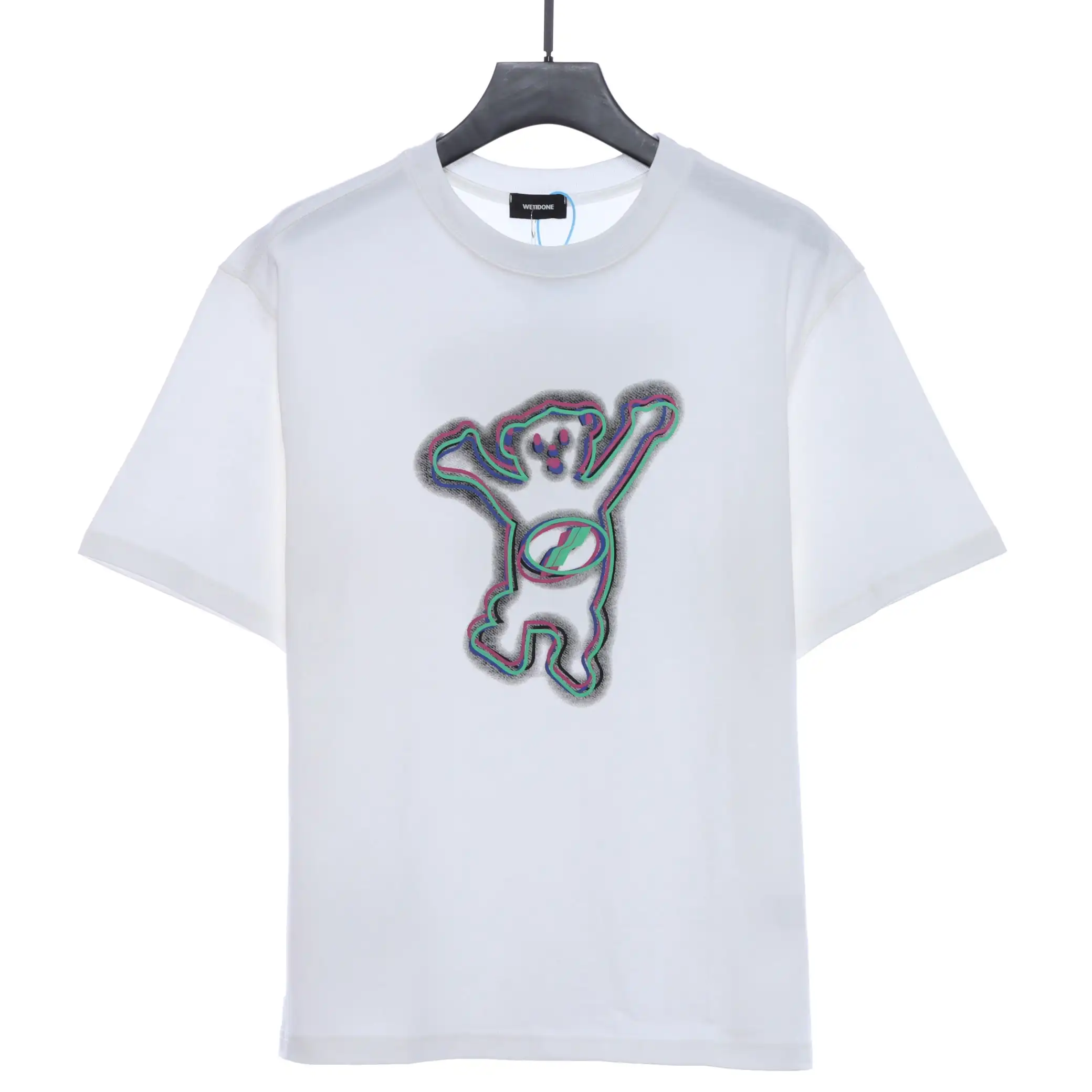Rainbow Phantom Bear Print T-Shirt