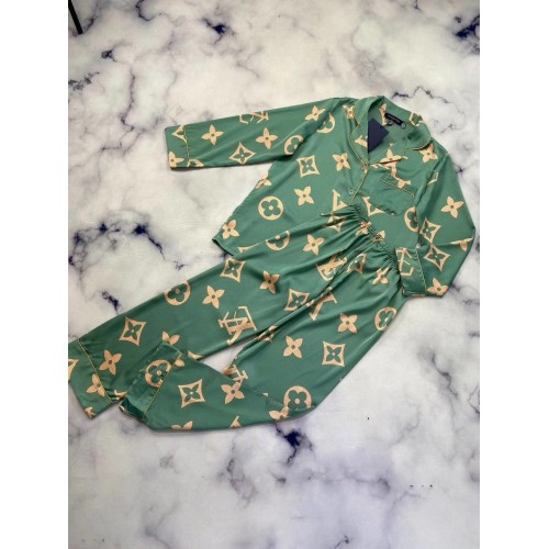 louis vuitton green monogram pajamas