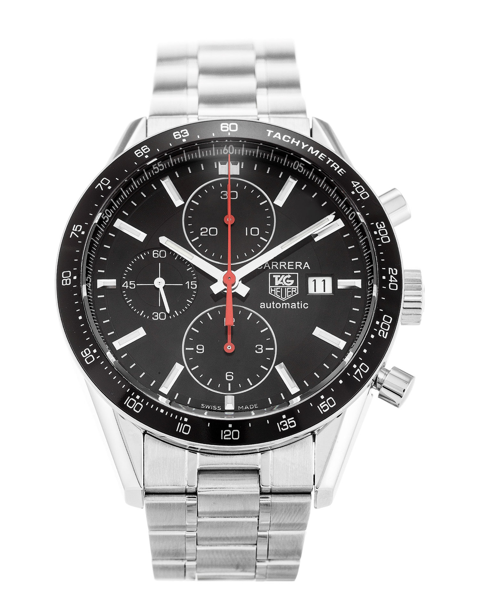 Carrera CV2014.BA0794 Black Dial Stick Markers 43MM
