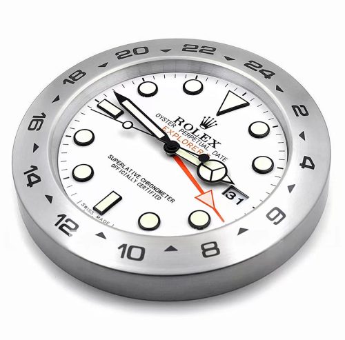explorer ii series white dial wall clock