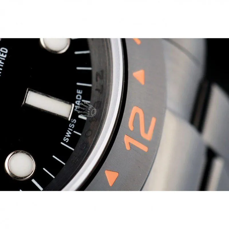 Swiss Explorer Black Ceramic Bezel Black Dial Watch 98240