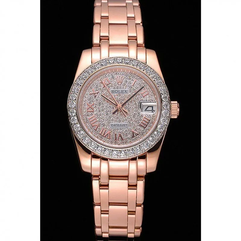 Datejust Diamond Dial And Bezel Pink Gold Case And Bracelet 622836