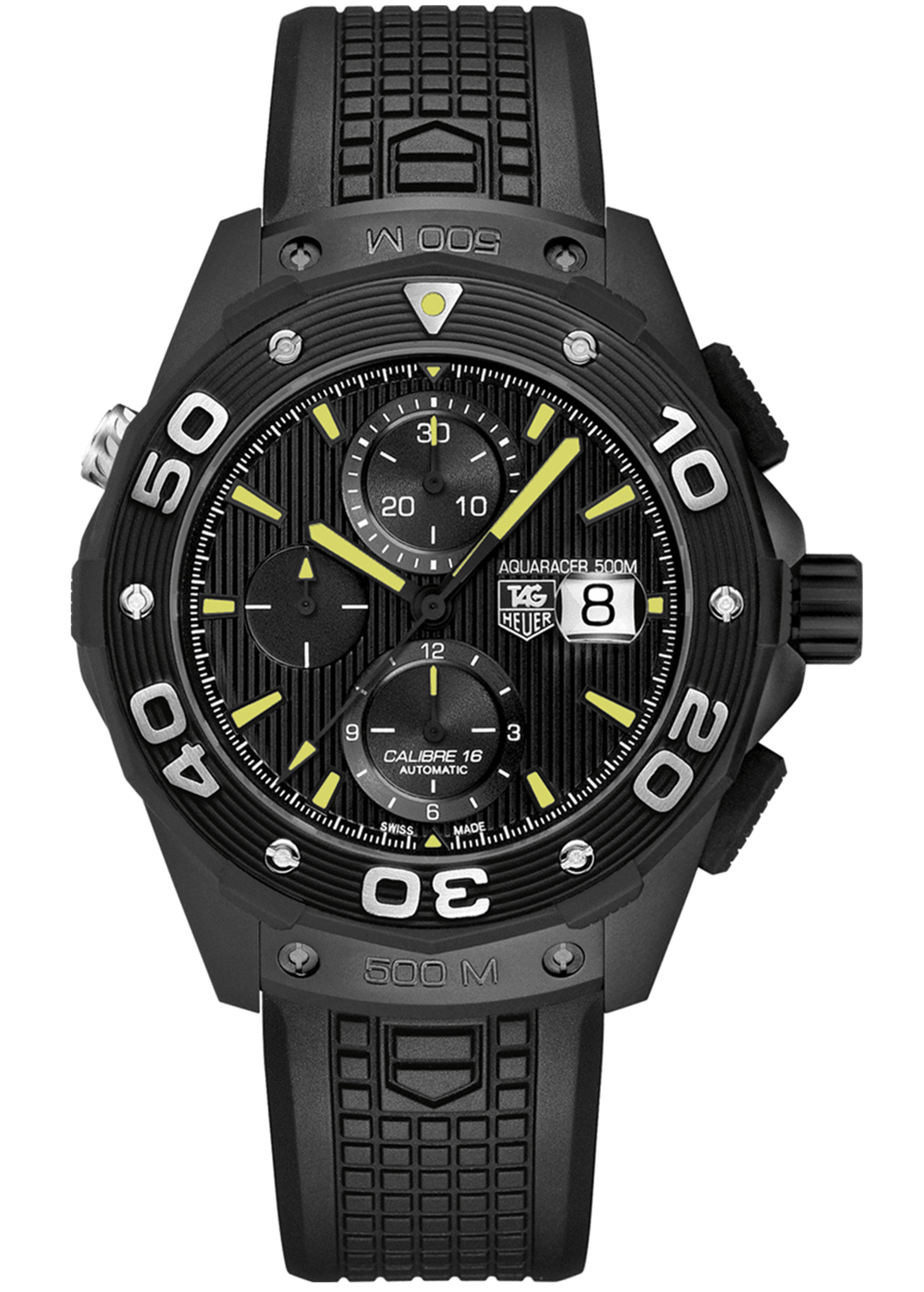 Aquaracer Black Dial Titanium Bezel Men's Watch CAJ2180.FT6023 44MM