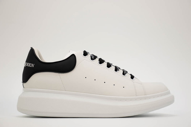 ALEXANDER MCQUEEN SHOW LEATHER PLATFORM TRAINERS -WHITE/BLK