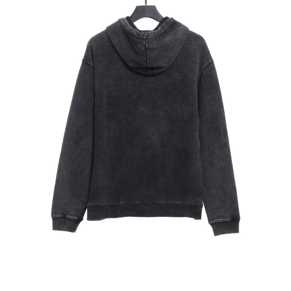 520 Print Distressed Washed Hoodie
