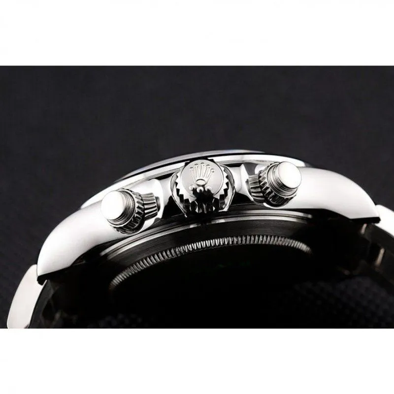 Swiss Daytona Stainless Steel Bracelet Black Dial 80296