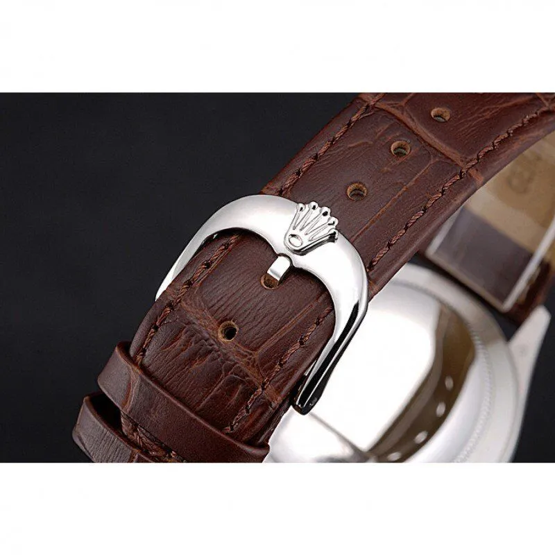 Cellini White Dial Stainless Steel Case Brown Leather Bracelet 622723