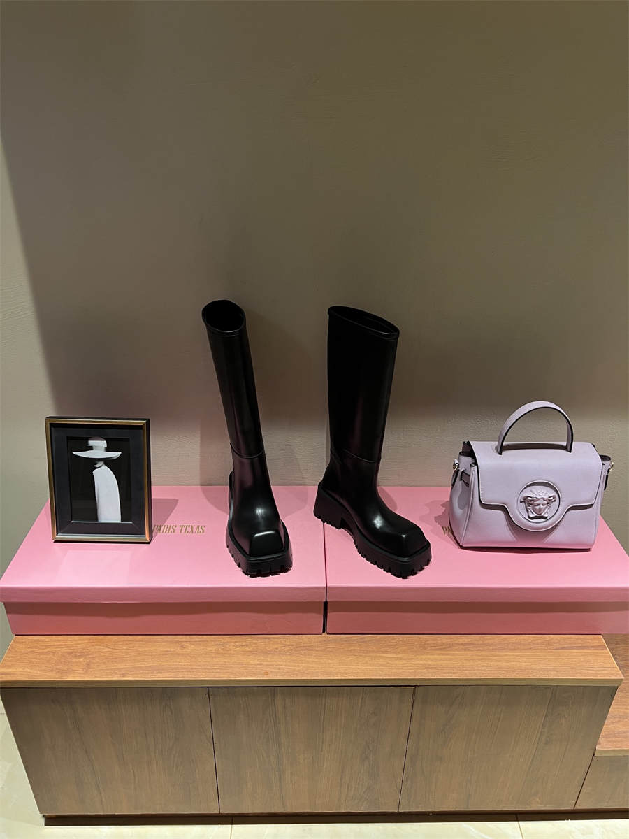 Balenciaga trooper square toe boots